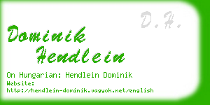 dominik hendlein business card